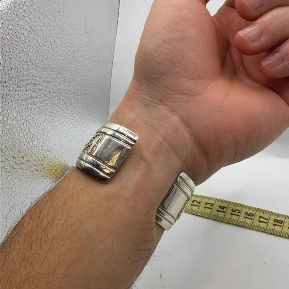 Navajo Sterling Silver Zigzag Cuff Bracelet